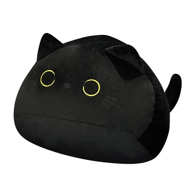 

18/25 см милые мультяшные куклы-кошки, мягкие животные, котенок, плюшевая подушка, игрушки, каваи, белый, черный кот, подарок для детей, девочек 18CM