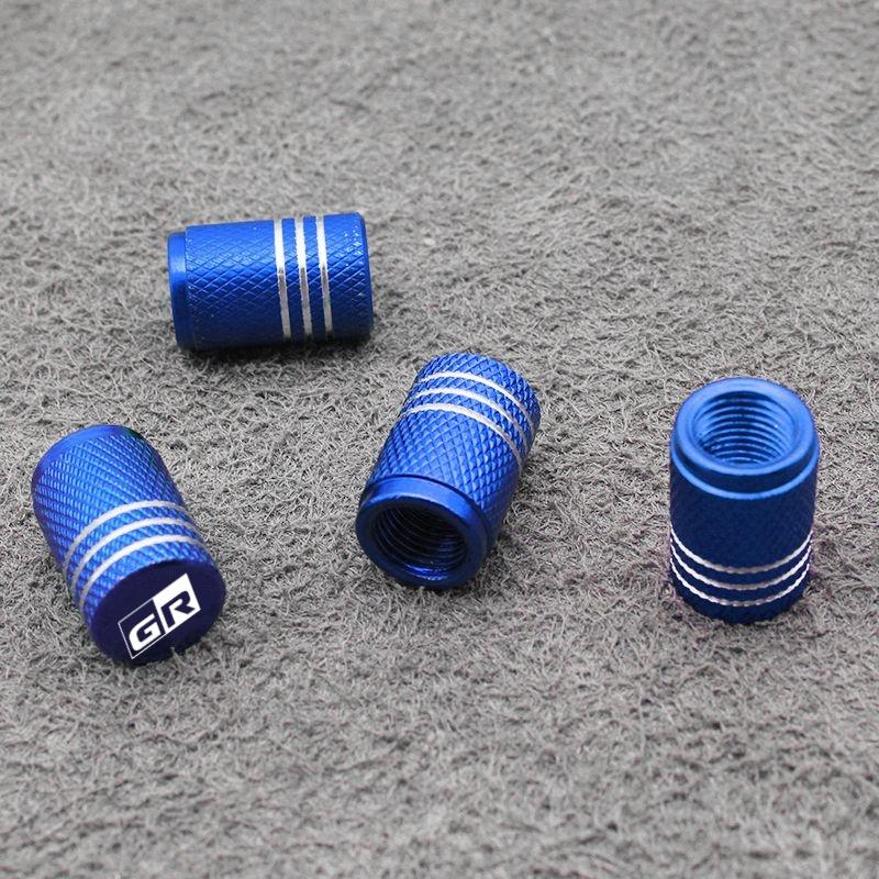 Car Wheel Tire Valve Caps Covers For Toyota Corolla Rav4 Auris CHR Avensis Laser Wheel Tire Stem Valve Caps 4pcs 