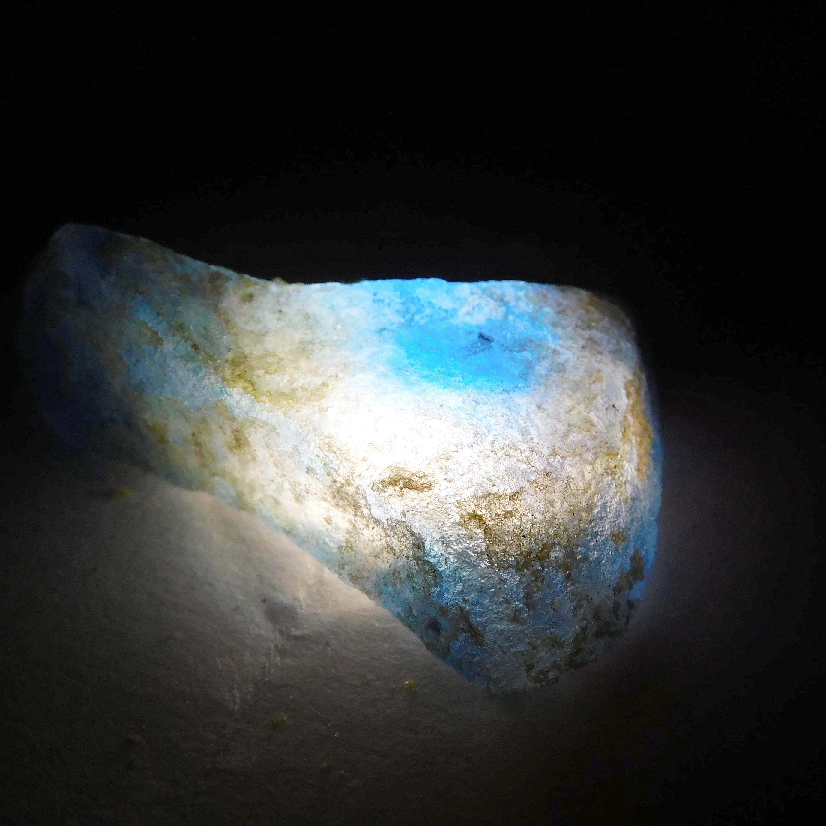 

32.45 Ct Natural Blue Sapphire Rough CERTIFIED Uncut Raw Loose Gemstone M-513-Ra 30.9 mm approx синій