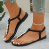 Fashion 2025 New Summer Sandals Women Fashion Casual Beach Outdoor Flip Flop Sandals Beads String Ladies Flat Shoes Size 35 43 Slip On