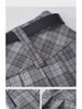 Women's American Retro Plaid High Waist Pleated Skirt - Early Autumn College Style, Anti-Exposure