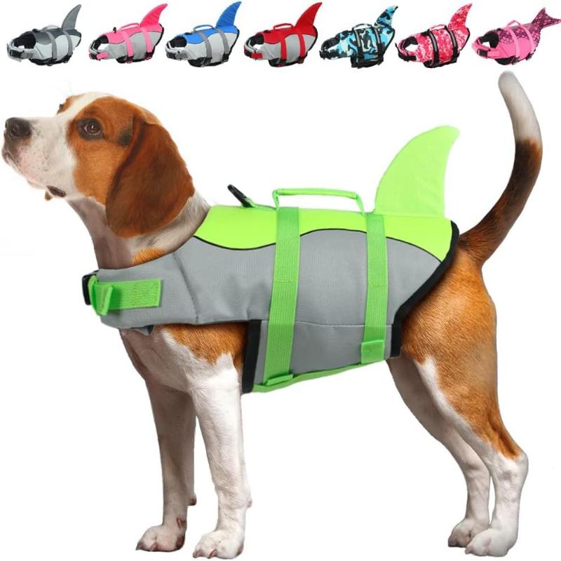 Pet Dog Life Jacket Pets Cat Dogs Life Jackets Puppy Cats Large Dogs Summer Swimming Safety Vest with Handle Rescue Clothes