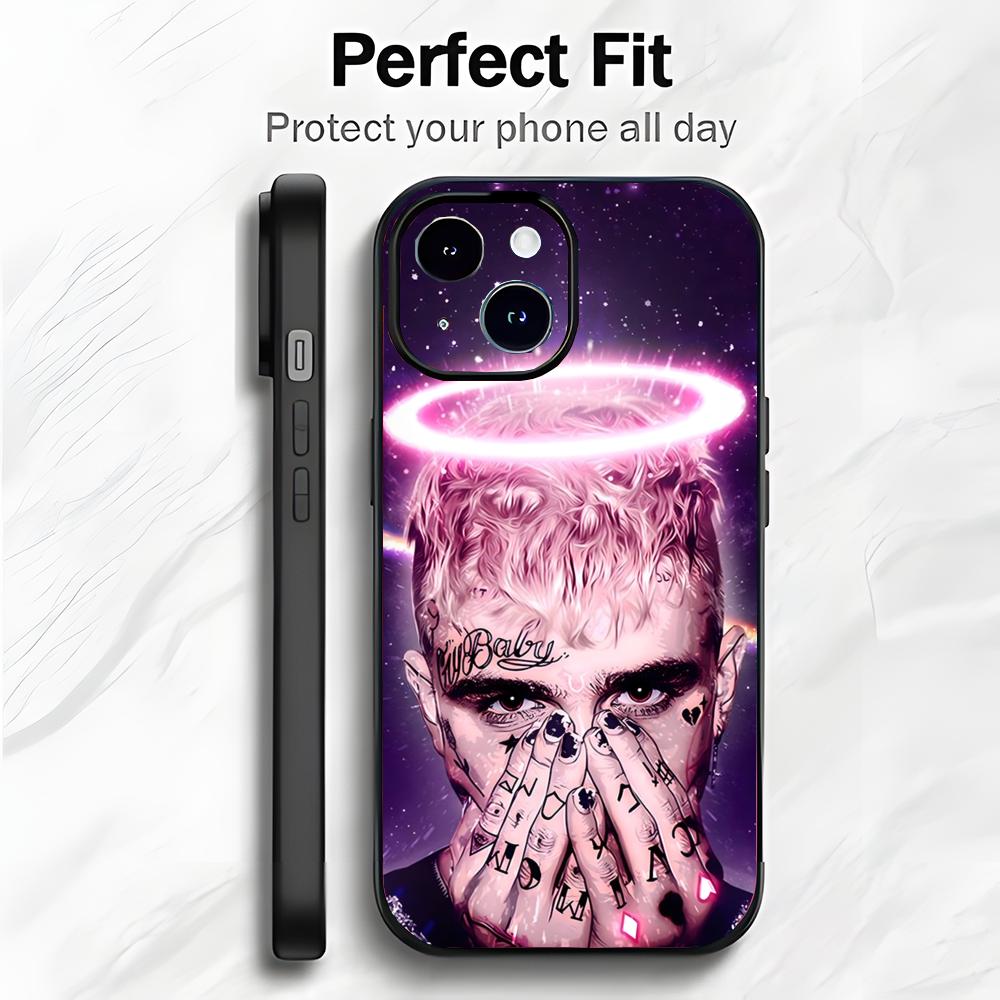 Custodia per Telefono Emo Triste Cantante Americano L-Lil Peep Custodia per Telefono Tendenza Imballaggio Morbido Leggera Per iPhone17 16 15 14 ProMax
