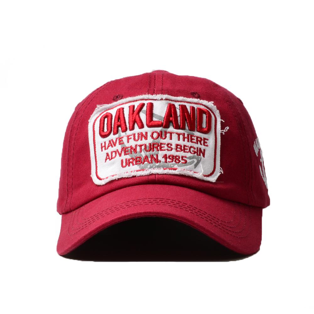 

NORTHWOOD Oakland Letters Baseball Cap for Men Women Unisex Adjustable Sun Visor Outdoor Dad Hat 55-60 cm червоний