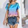 Women's Fashion Casual Gradient Print Top