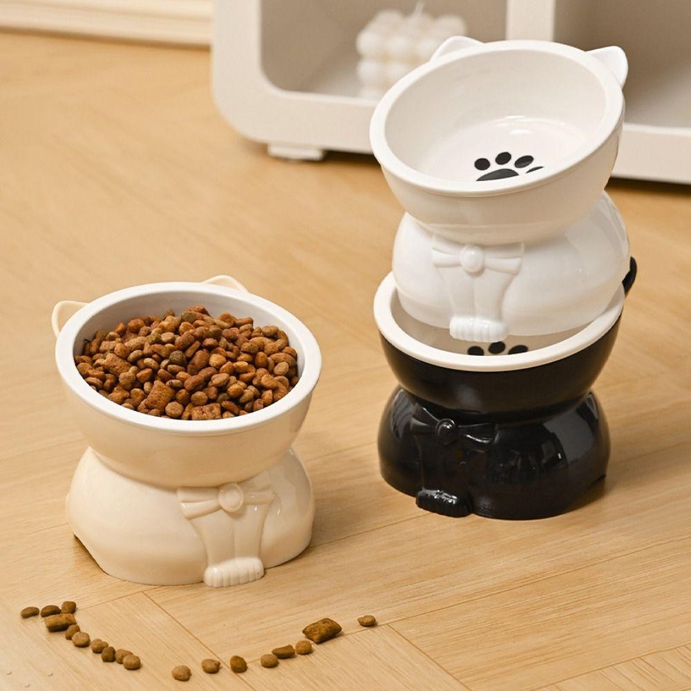 Ceramic Cat Bowl Cute Dog Food Feeding Basin Pet Supplies Pet Drinking Feeder  Neck Protection