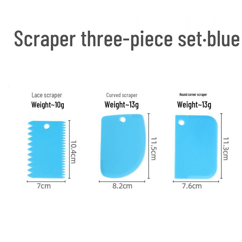 Plastic Faceted Cake & Scraper Tool for Icing and Baking