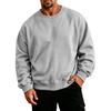 Men's Plus Size Neck Long Sleeve Sweatshirt - Casual Loose Fit Pullover Top for Fall and Winter