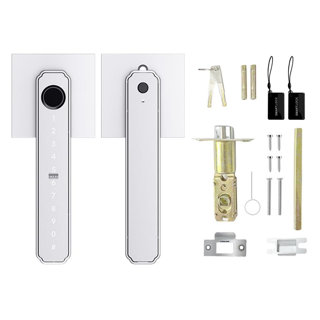 Smart Fingerprint   5 in 1 Keyless Entry Biometric Lock with APP Control Password Keypad IC Card Auto Lock for   Apartment