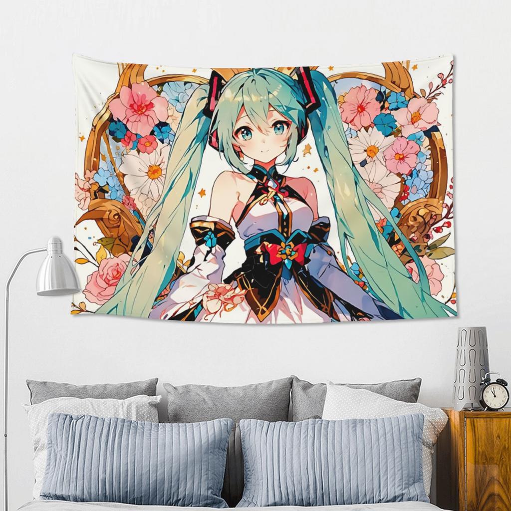 Hatsune Miku Cutecore Tapestry Wall Hanging Blanket Tapestry Home Decor Items Wall Decorations