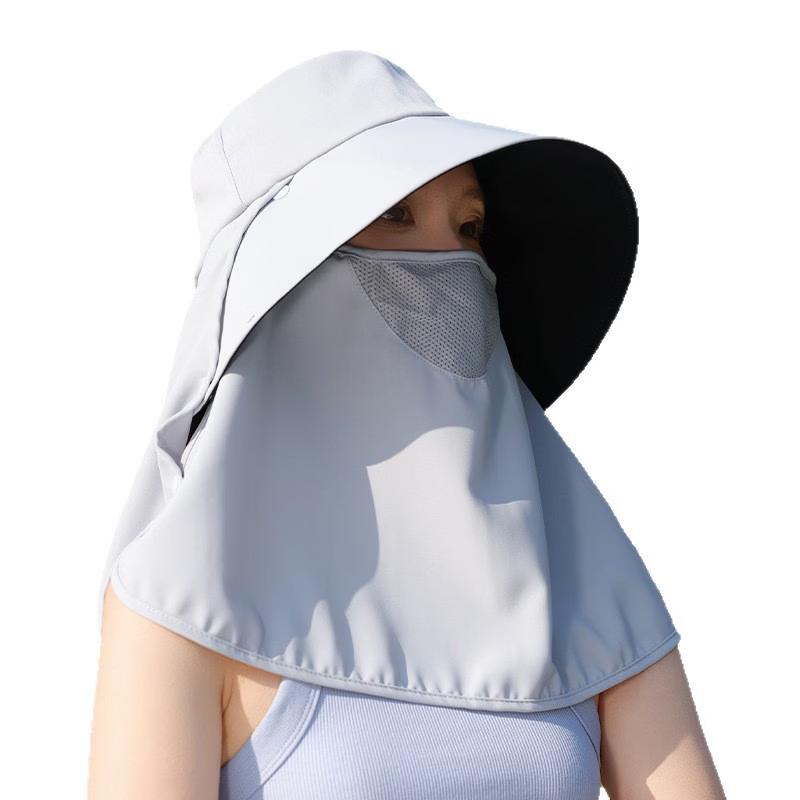 Large Brim UV Protection Ponytail Sun Hat