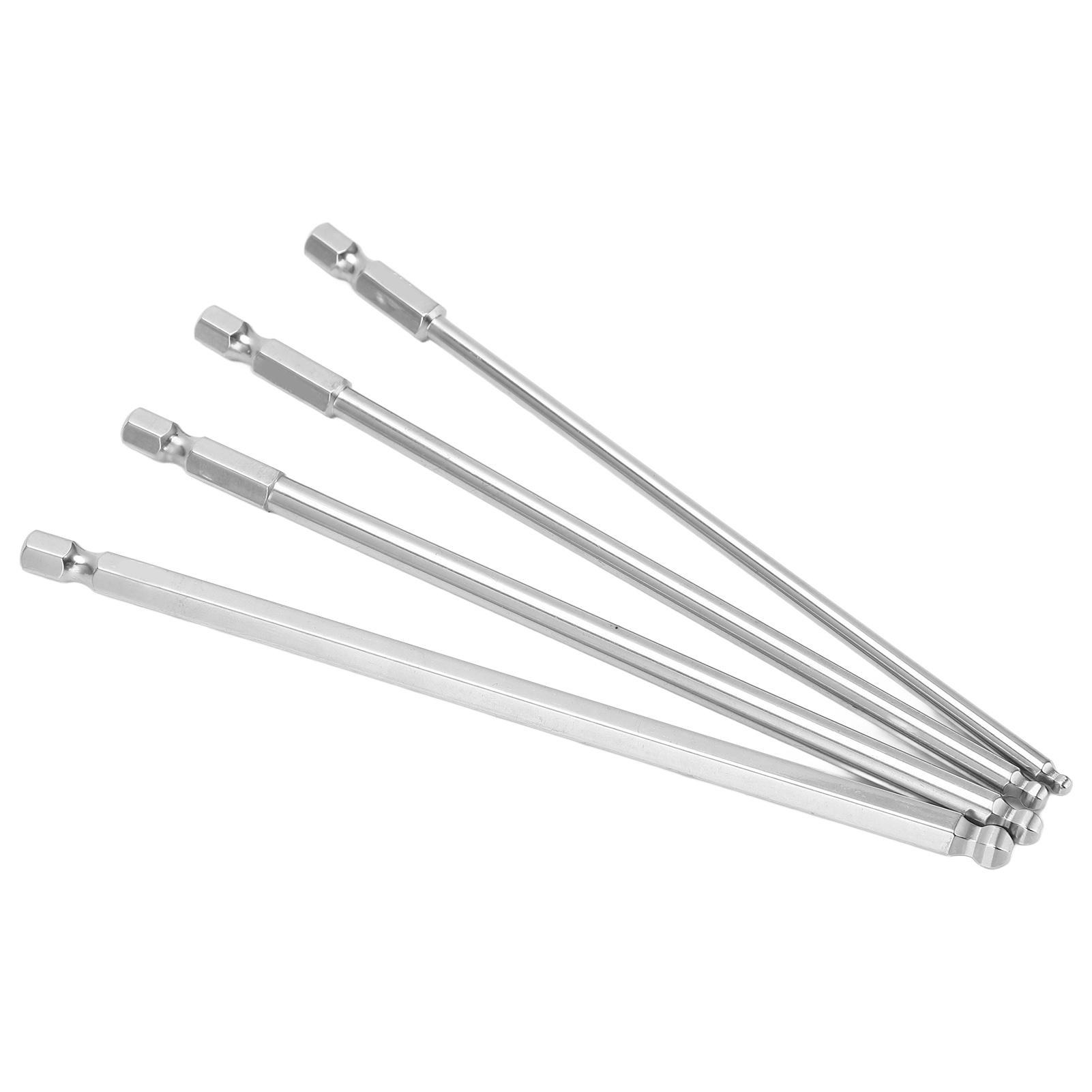 

4pcs Hex Screwdriver Bit Set Steel Magnetic Hd Hex Bits 1/4 Inch Hex Shank
