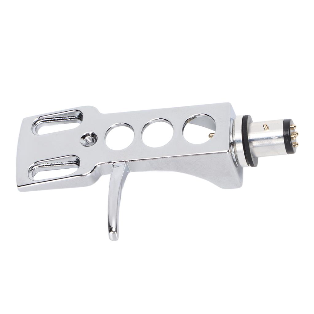 Phono Head Shell Zinc Alloy Replacement LP Tonearm Cartridge Head Shell with Wires for Vinyl Record Players
