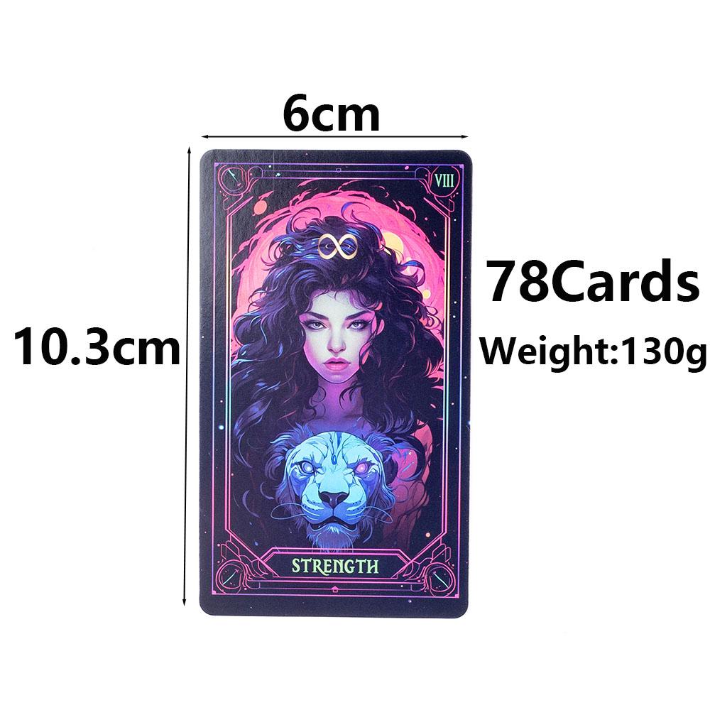 Inspiriertes Neon-Tarotkarten 10,3x6cm Englische Visions-Divinations-Edition Deck Brettspiel