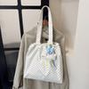 Polka Dot Drawstring Tote Bag Women's Large-capacity Shoulder Bag