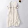 Vestido de Verano para Mujer Talla Grande Boho Manga Corta Cuello Redondo Suelto Largo Casual Fluido Playa Vestido Línea A
