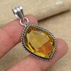 Citrin-Topas, 925er-Massivsilber, handgefertigter Schmuck, wunderschöner Edelstein, hübscher Anhänger