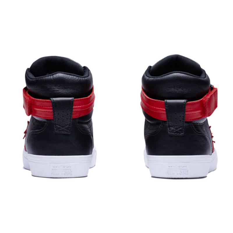 Converse Pro Blaze Plus Rutschfeste und Abriebfeste Mid-Top Skateschuhe Unisex Schwarz und Rot