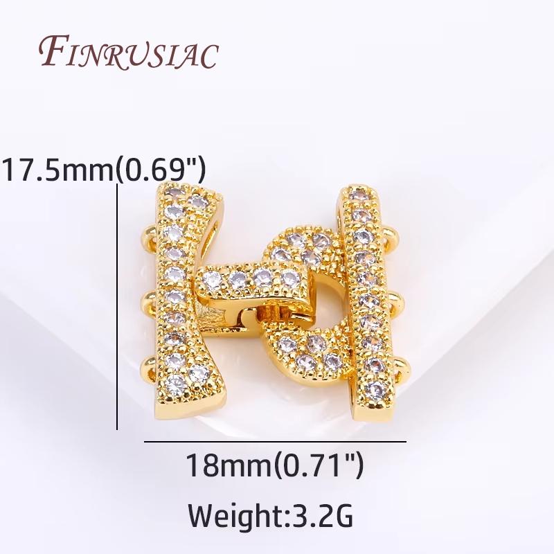 3 Styles 18K Gold Plated Multi-row Pearl Clasps For Necklaces Making,Bracelets Clasp Connectors For Jewelry DIY Accessories