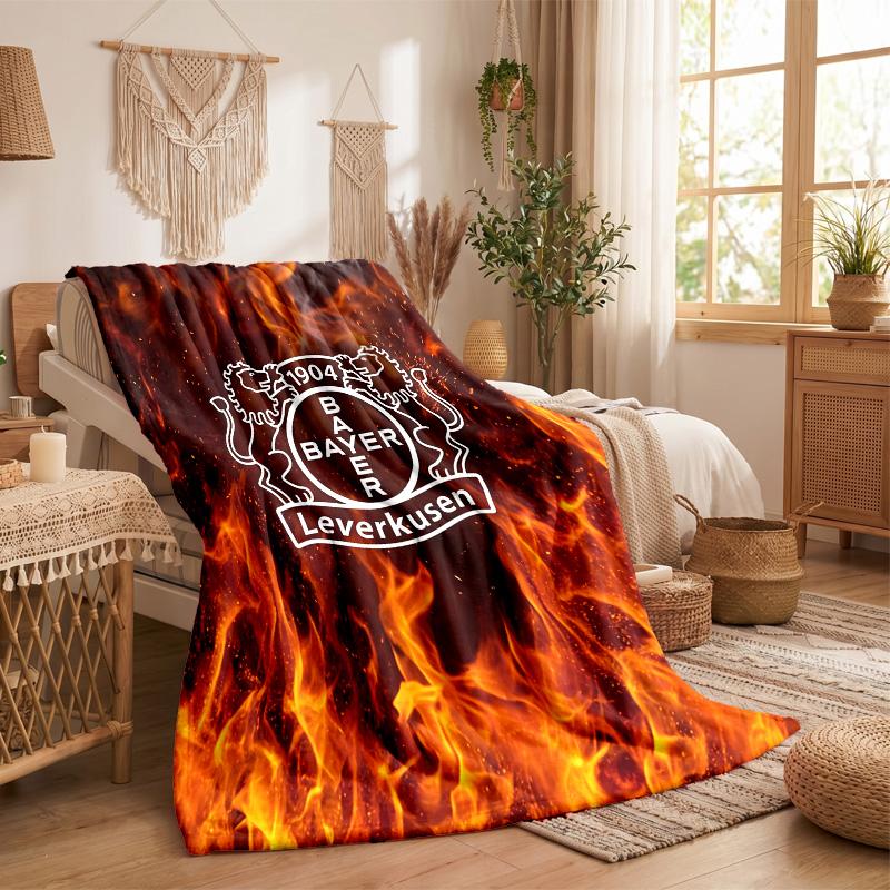 Bayer Leverkusen Fußball Druck Flanelldecke Weich Warm Sofa Bett Überwurfdecke Für Zuhause Büro Schlafzimmer