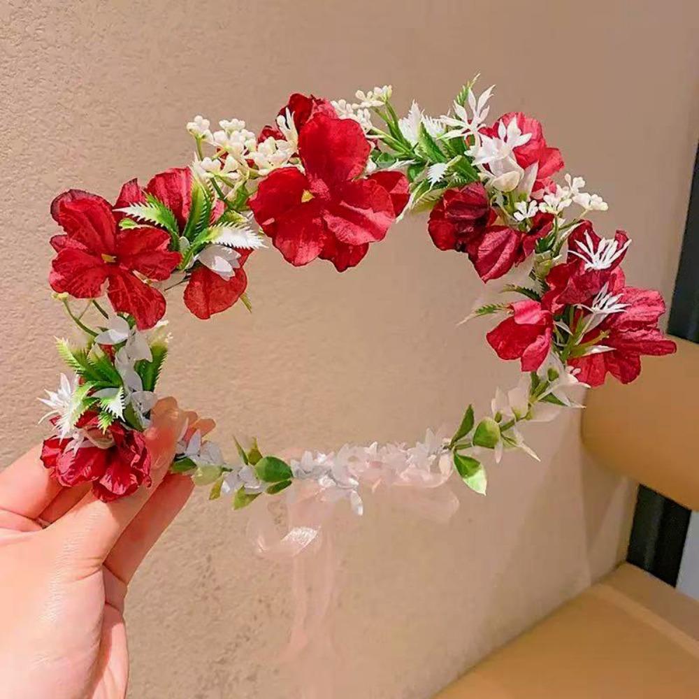Multistyles Women Wedding Floral Headband Fashion Party Bride Garland  Wedding Baby Shower Decor