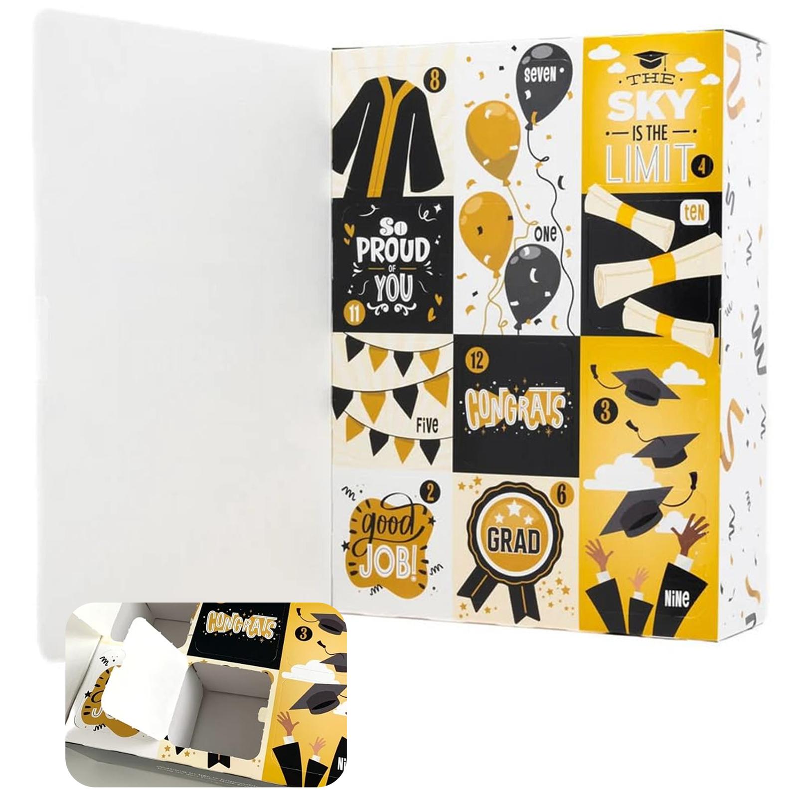 12 Days of Graduation Countdown Calenda Unique 12 Days of Surprises Gift Box for House Living Room Bedroom