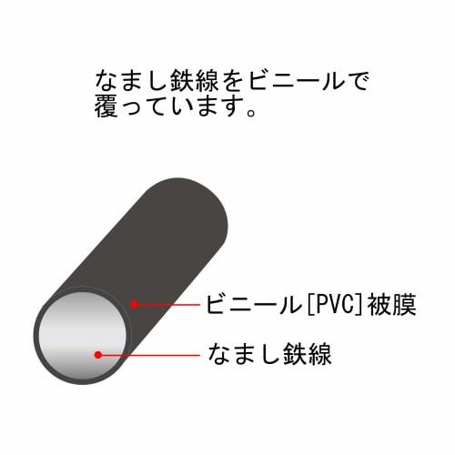 DAIDOHANT Soft Binding Wire, Black, Iron with PVC Coating, #12 (2.6 mm) Diameter x 20m Length, 10155963