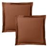 "Premium" Pillowcase All Sizes - Premium Paprika - 63 X 63 Cm Flat Quilted Ruffle