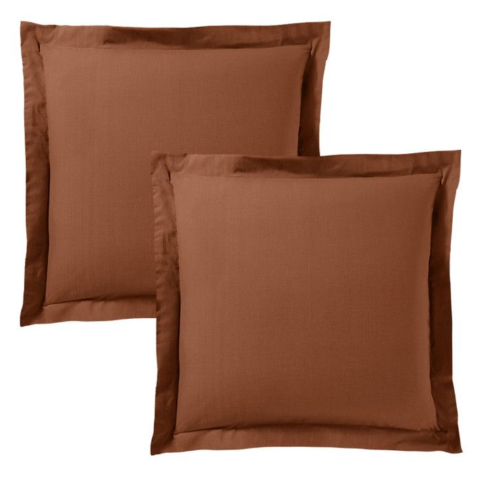 "Premium" Pillowcase All Sizes - Premium Paprika - 63 X 63 Cm Flat Quilted Ruffle