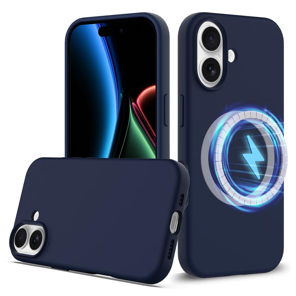 For iPhone 17 Case Compatible with MagSafe Anti-Drop Liquid Silicone Phone Cover