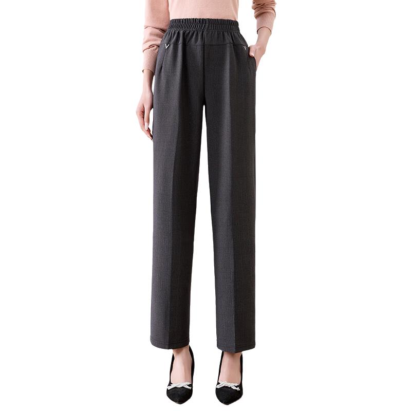 

Yuzhaolin Women s Mid-Aged Casual Straight-Leg Trousers 2XL