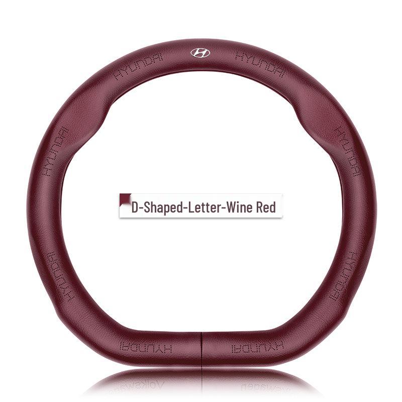Premium Genuine Leather Steering Wheel Cover for Modern Cars: Mistra, Tucson, Santa Fe, Reina, IX35, IX25, Elantra, Langdong