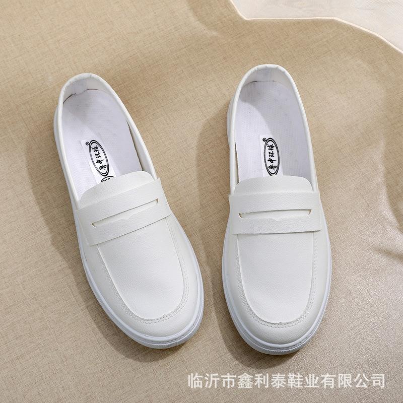 New nurse shoes non-slip soft sole casual shoes healthcare workers comfortable work shoes one pedal leather shoes