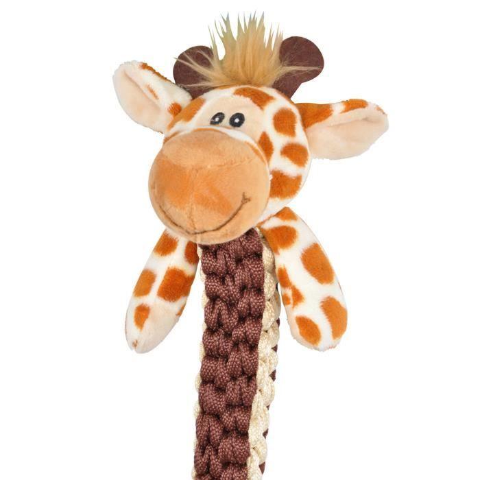 Jouet - Girafe - 34 cm - Corde sonore - Résistant et lavable