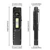 Portable Flashlight 1200 Lumens USB Rechargeable Pocket Flashlight IPX4 Waterproof LED COB Work Light for Camping Fishing