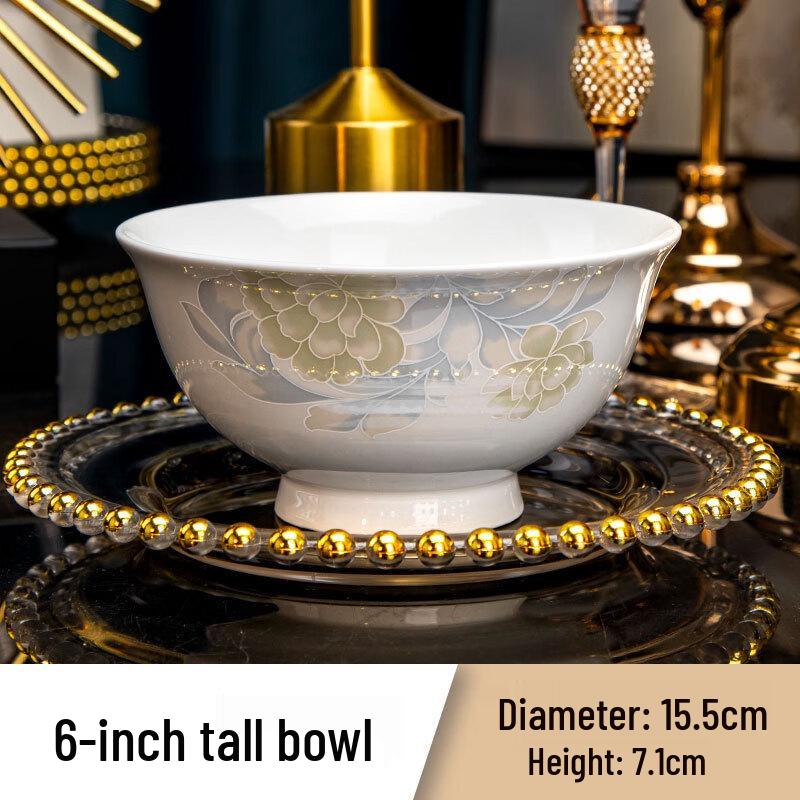 Набор пиал для лапши ZISIZ из костяного фарфора Jingdezhen