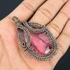 Kunzite Pendant Gemstone Jewelry, 999 Copper Wire Wrapped Pendant, Gift For Women Handmade Pendant