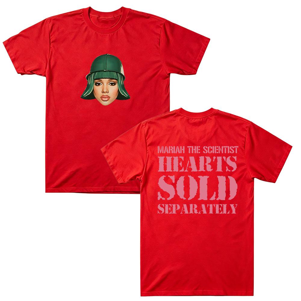 Mariah The Scientist HSS Face T-Shirt Y2K Baumwolle Hohe Qualität Kurzarm Unisex Sommer Neu Rundhals Beliebte Trends Streetwear