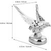 Unique 3D Eagle Hood Ornament Metal Car Hood Sticker Truck Decor Easy to Install Enhance Style