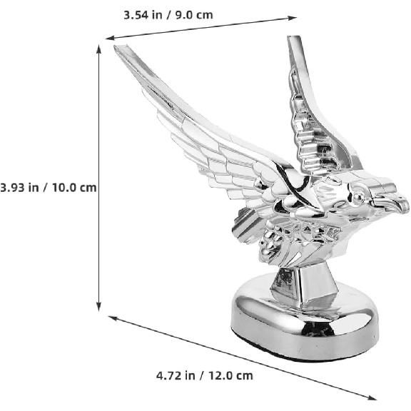 Unique 3D Eagle Hood Ornament Metal Car Hood Sticker Truck Decor Easy to Install Enhance Style