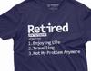 Ruhestand T-Shirt Rentner Definition Herren Lustiges Shirt Nicht mehr mein Problem Unisex Damen Oma Opa Papa Mama Shirt