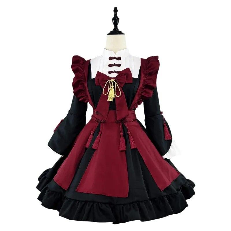 Women Plus Size Halloween Gothic Maid Devil Cosplay Costumes Sweet Lolita Cat Girl Bunny Party Princess Dress Sissy Waitress New