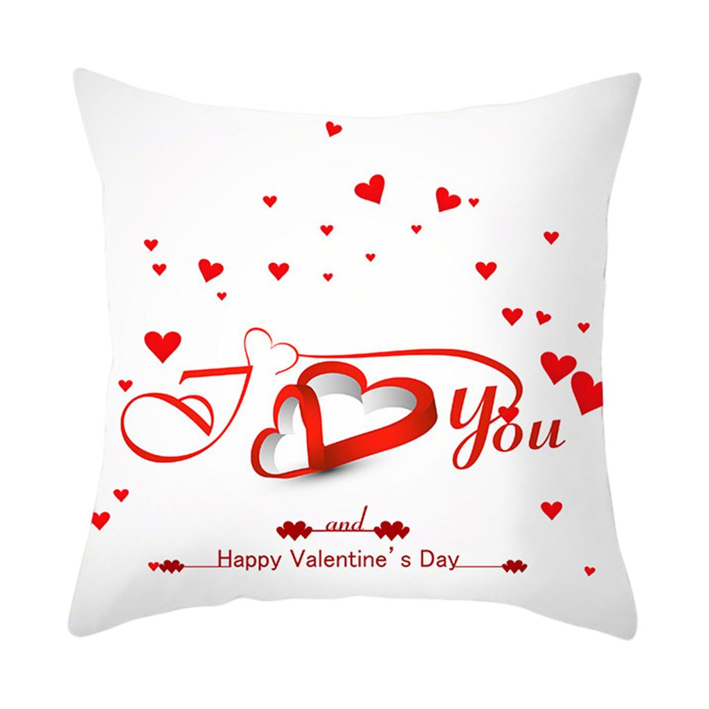 Valentine's Day Decor Pillowcases 4,Pack, Love Heart Printed Cushion Covers For Sofa/Bed,Red Black Pillow Cases For Home Decoration
