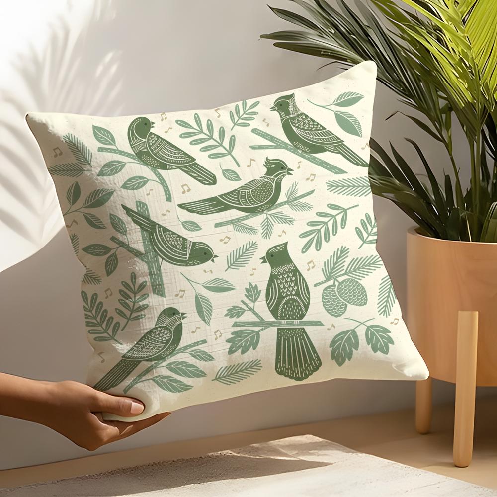 Simple Farm Crop Flower Print Pillow Case Home Living Room Decoration Linen Pillowcover Pillow Cases Cushion Cover