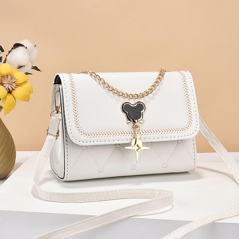 Mickey Women's Fashionable Crossbody Bag: Trendy, Textured, High-End Small Square Shoulder Bag