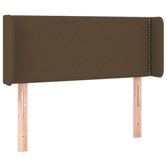 VidaXL Headboard with Ears Dark Brown 103x16x78-88 Cm Fabric3118621