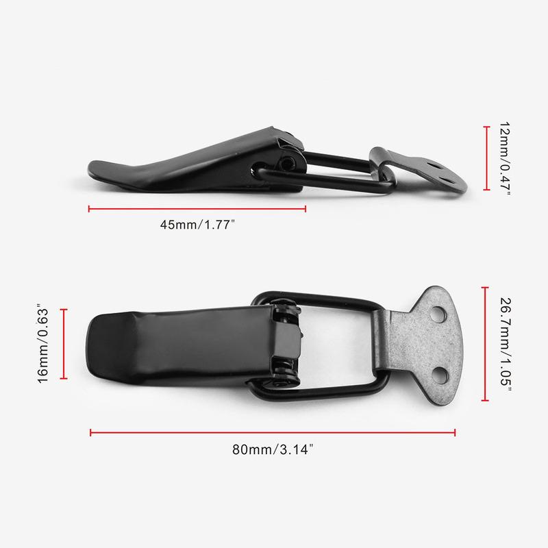 2Pcs Universal Black Car Bumpers Trunk Fender Hatch Lids Release Fasteners Kit Hood Pin Lock Clasp Clip Kit For Car Vehicle