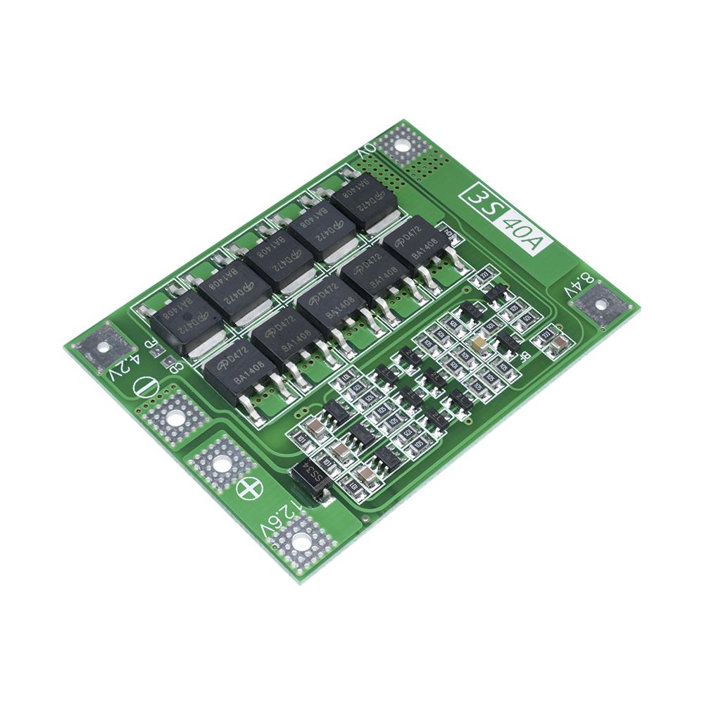 3S Lithium Battery Protection Board 40A Enhanced Version Li-ion Battery Protection Module Charging Module Charging Board