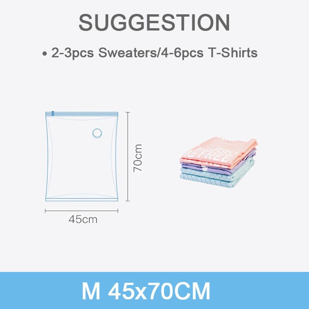 

1 шт. экономящий место вакуумный упаковочный мешок для хранения одежды сумка для экономии места новые вакуумные пакеты для хранения 45x70cm