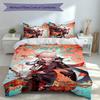 3pcs Custom Name Genshin Impact Manye Set,Includes 1 Duvet Cover and 2 Pillowcases,All-season Bedroom Decor